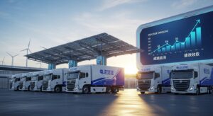 Electric trucks replacing diesel trucks in China as part of the country’s clean transportation and emission reduction strategy