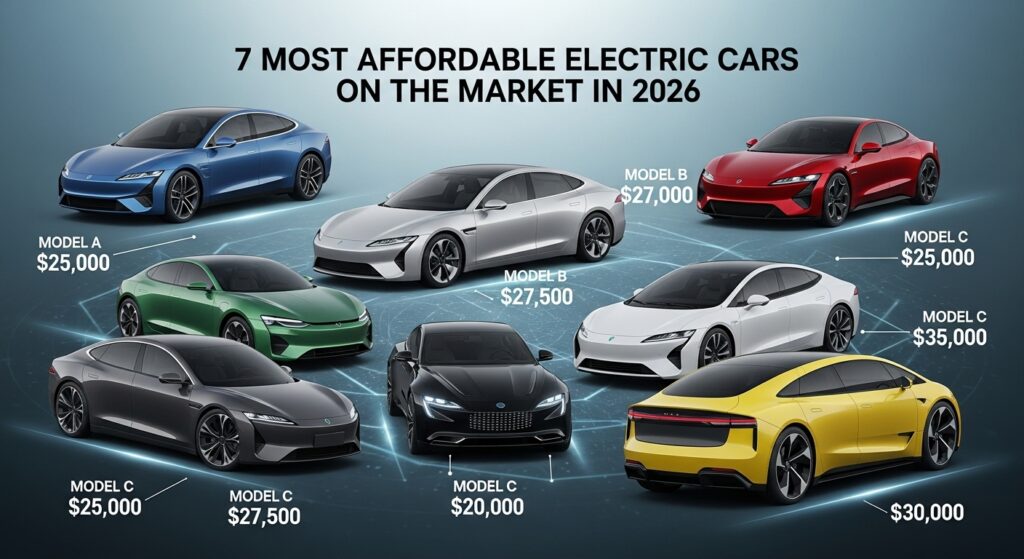 7 most affordable electric cars available in 2026 with modern design and long-range batteries