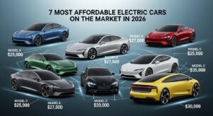 7 most affordable electric cars available in 2026 with modern design and long-range batteries