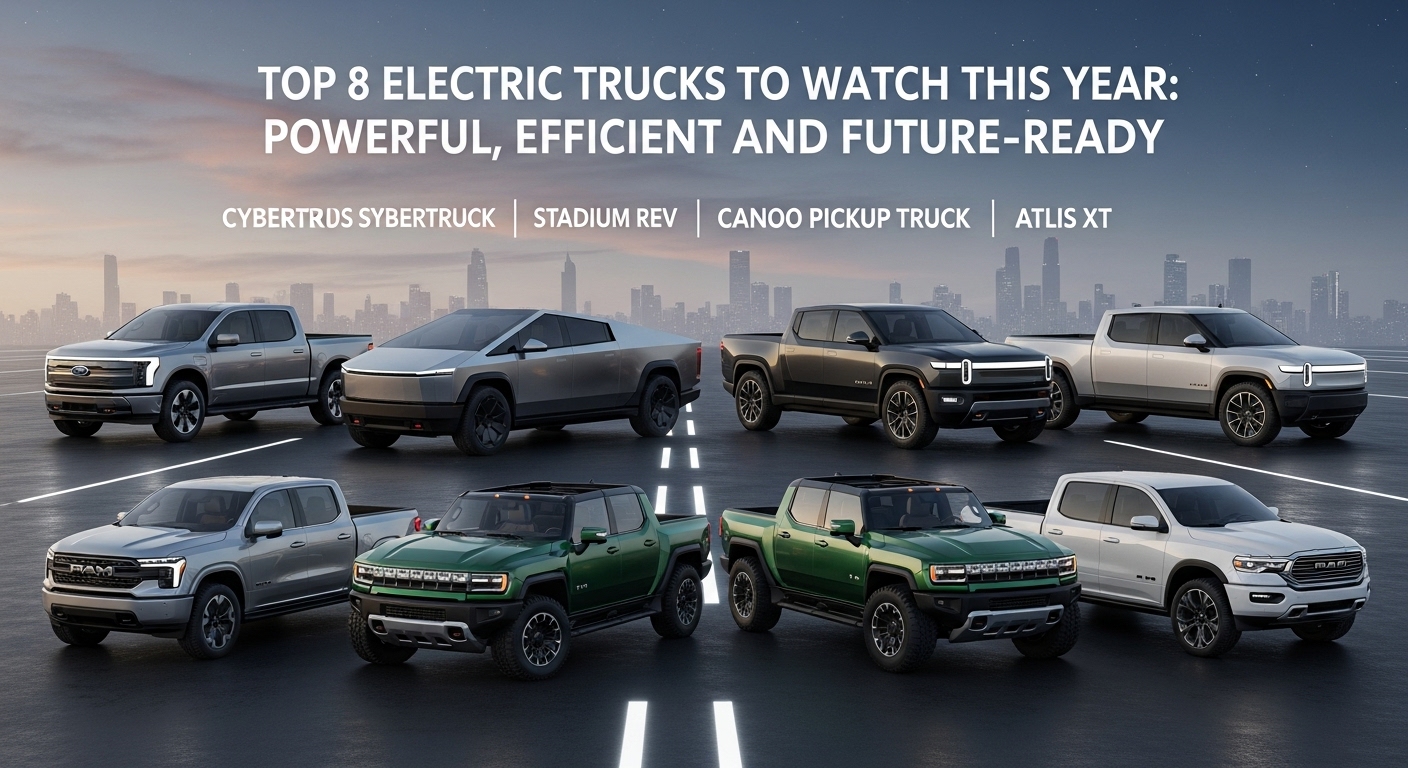 Top 8 electric trucks of this year showcasing powerful design, long-range batteries, and advanced electric performance