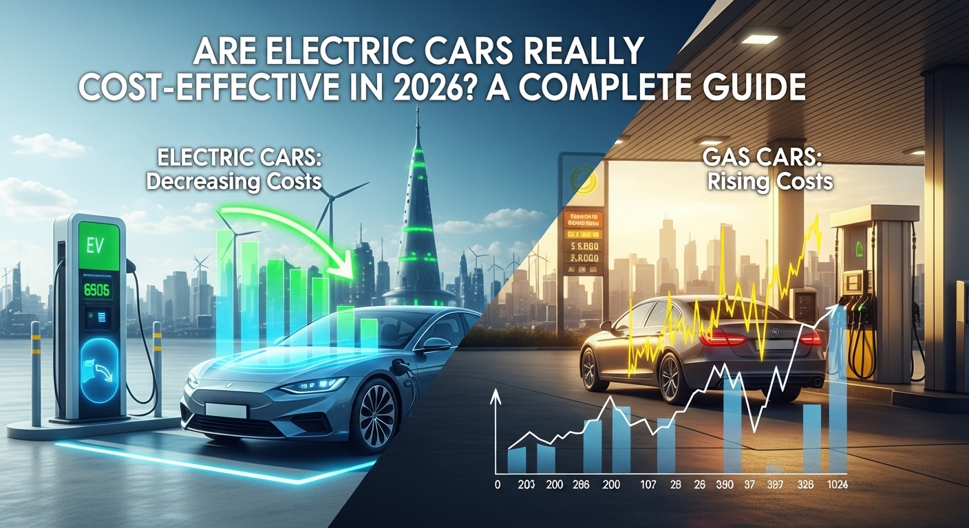 Electric car charging at home showing low electricity cost in 2026