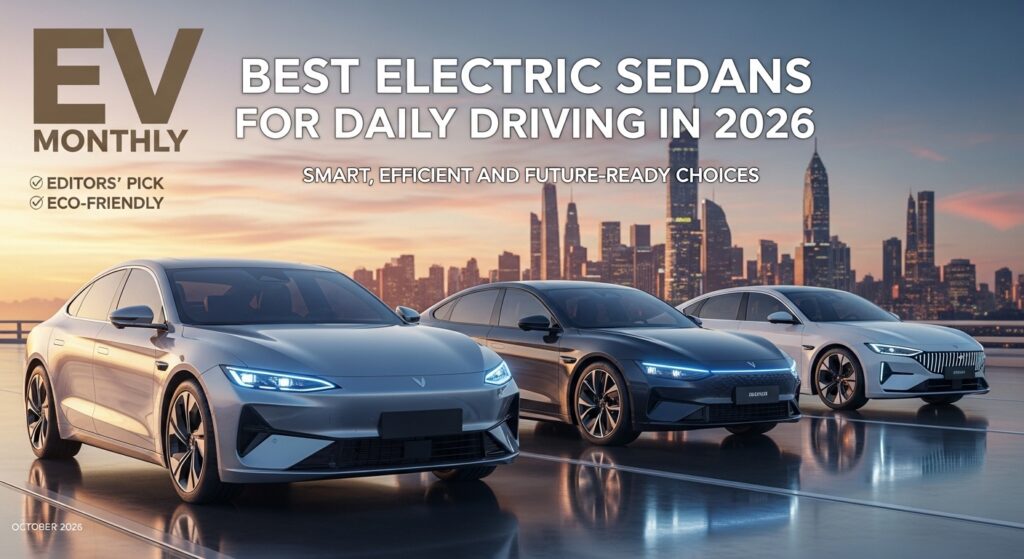 Tesla Model 3 2026 electric sedan parked in city street for daily commuting