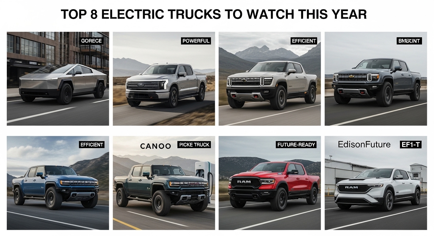 Top 8 electric trucks of this year showcasing powerful design, long-range batteries, and advanced electric performance