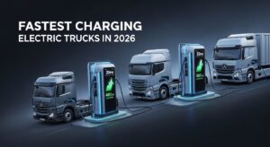 Fastest charging electric truck 2026 at ultra-fast DC charging station with 800V architecture