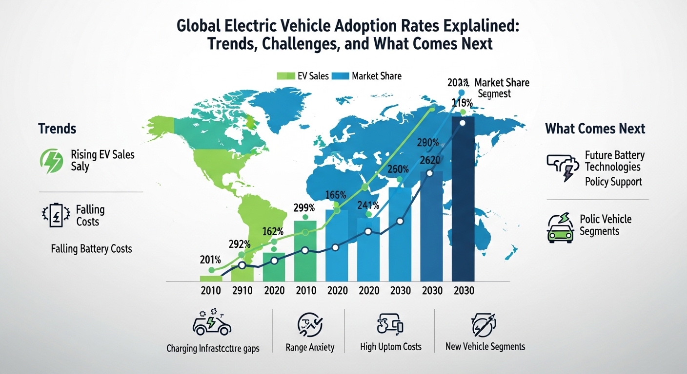 Global electric vehicles adoption trends and statistics worldwide