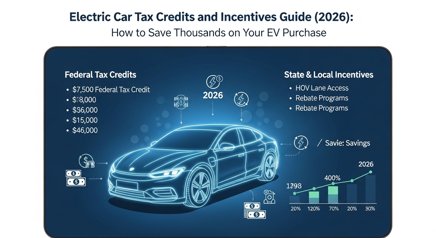 Electric car charging at home with 2026 tax credit incentives guide