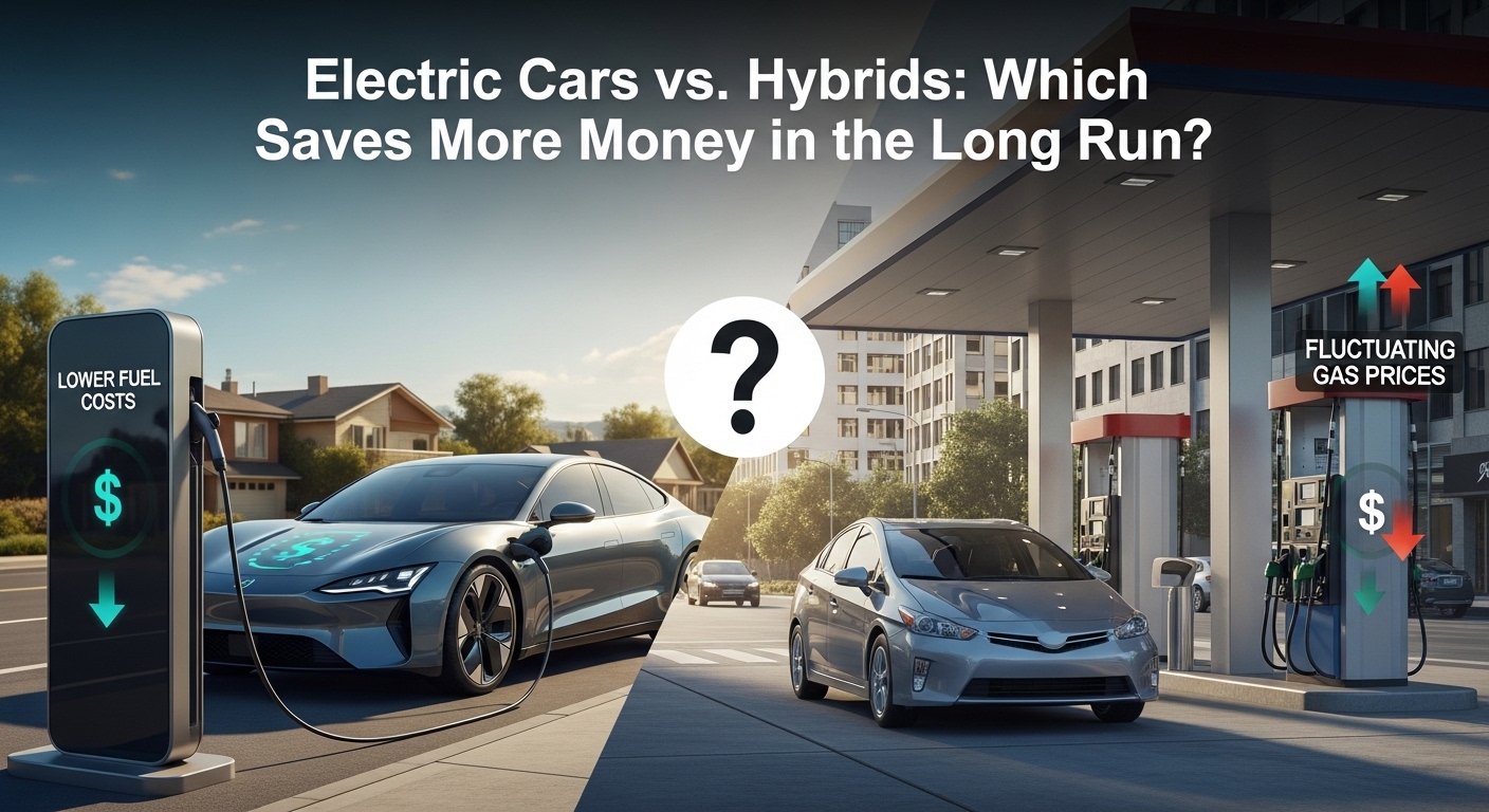Electric cars vs hybrid cars comparison showing design, charging, and fuel efficiency differences