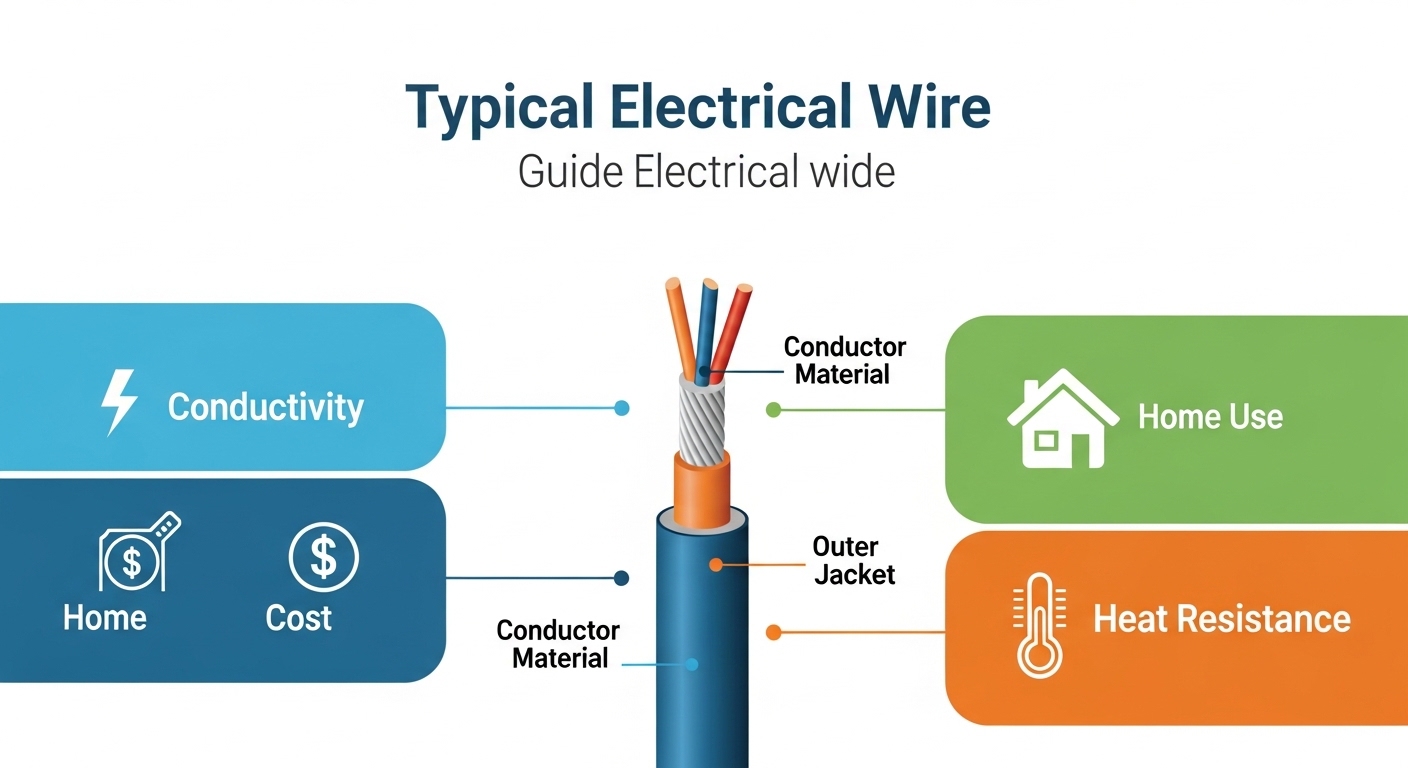 Best conductor material grades for home wiring including copper and aluminum cables used in residential electrical installations