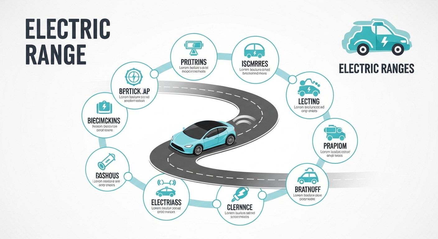Electric car battery pack diagram showing how range is calculated in simple terms