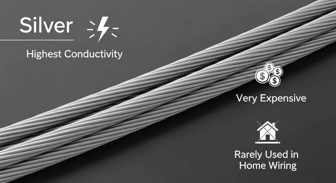 Best conductor material grades for home wiring including copper and aluminum cables used in residential electrical installations