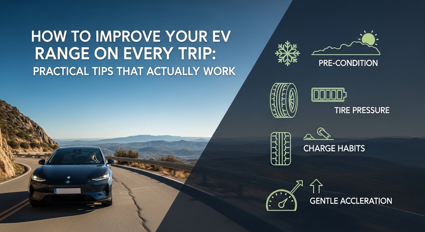 How to improve EV range on every trip by using eco driving, smart charging, and energy-efficient habits