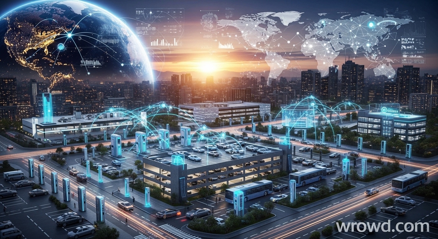 Highway electric vehicle charging network expanding global EV infrastructure