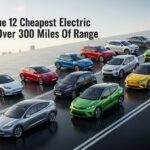Cheapest electric cars with over 300 miles of range comparison chart showing affordable long-range EV models for 2026